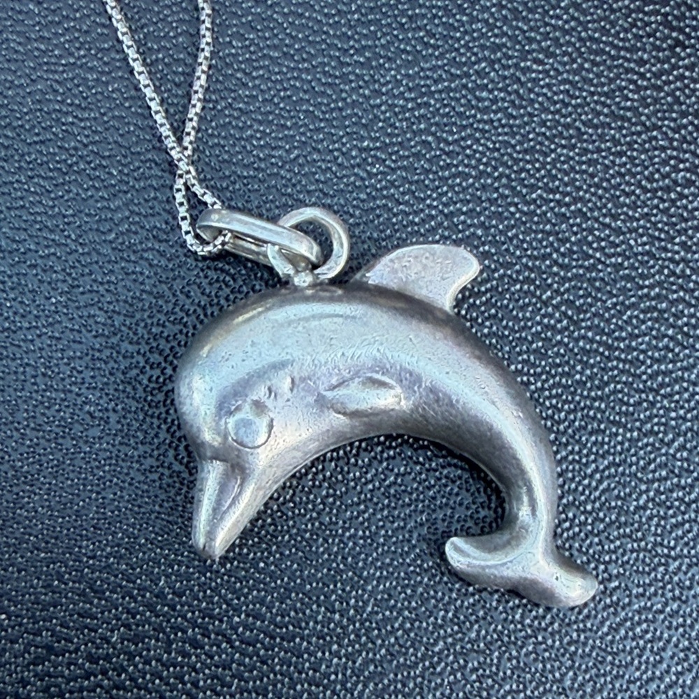 Sterling Silver Dolphin Pendant Necklace